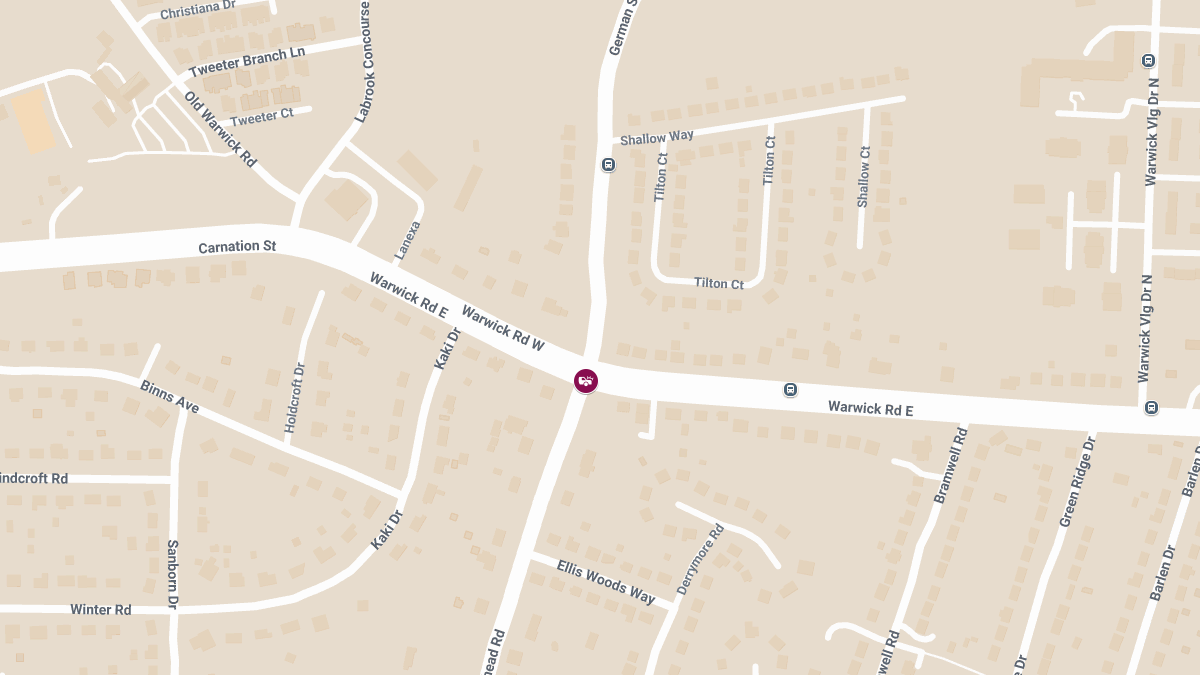 Injury Crash Reported at E German School Rd & Warwick Rd