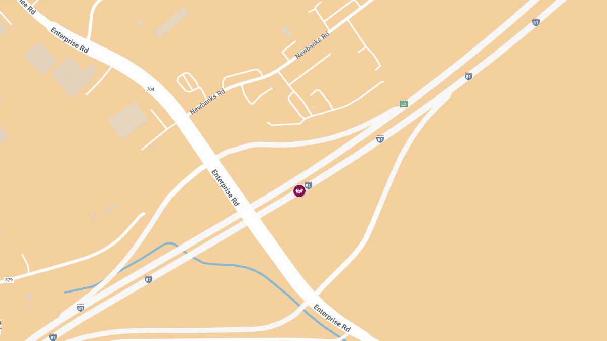 Injury Crash on I-81 South at MM 21.9