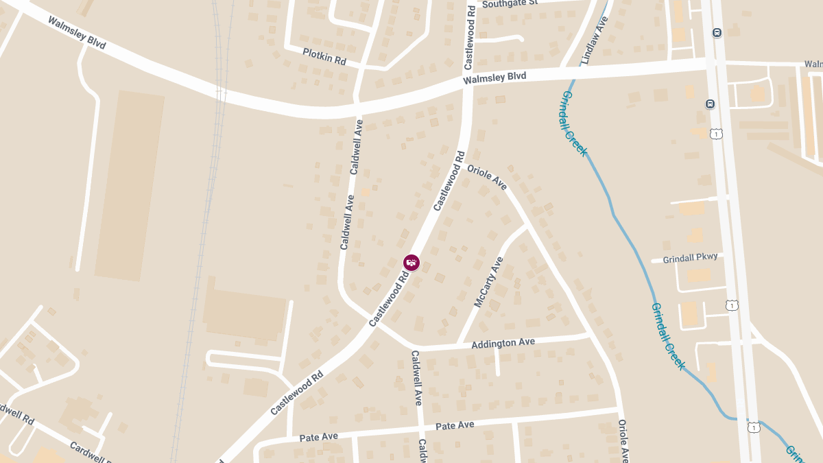 Personal Injury Crash Reported on Castlewood Rd