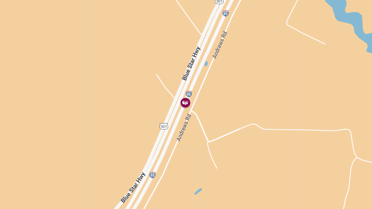 Injury Collision Reported on I-95 South Near Sand Box Area