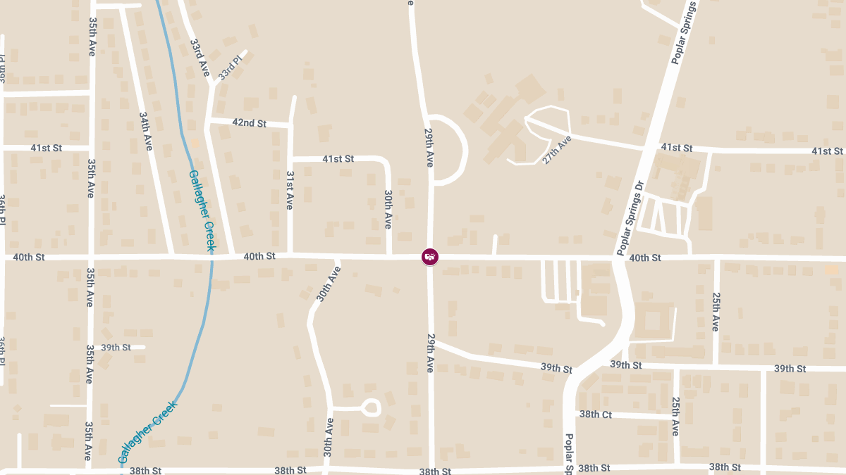 Injury Crash Reported at 29th Ave and 40th St