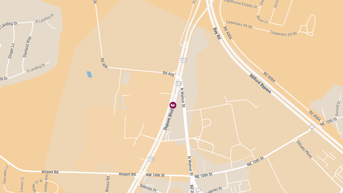 Two Injured in Crash on SB 947 N Dupont Blvd