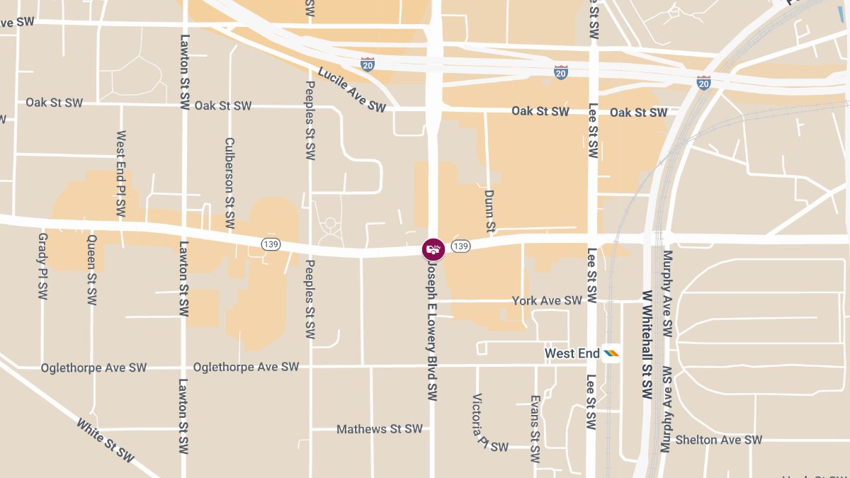 Accident With Injuries at Joseph E Lowery Blvd SW & Ralph David Abernathy Blvd SW