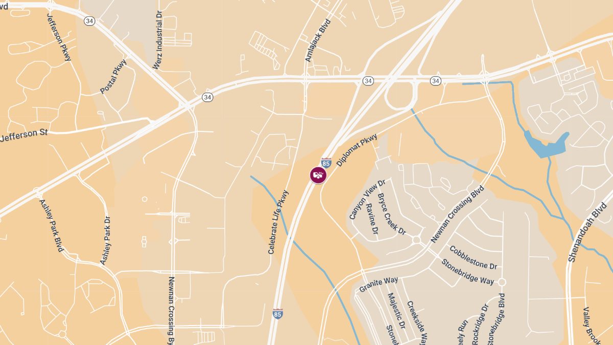 Accident with Injuries at I-85 South Exit 47 South Off Ramp
