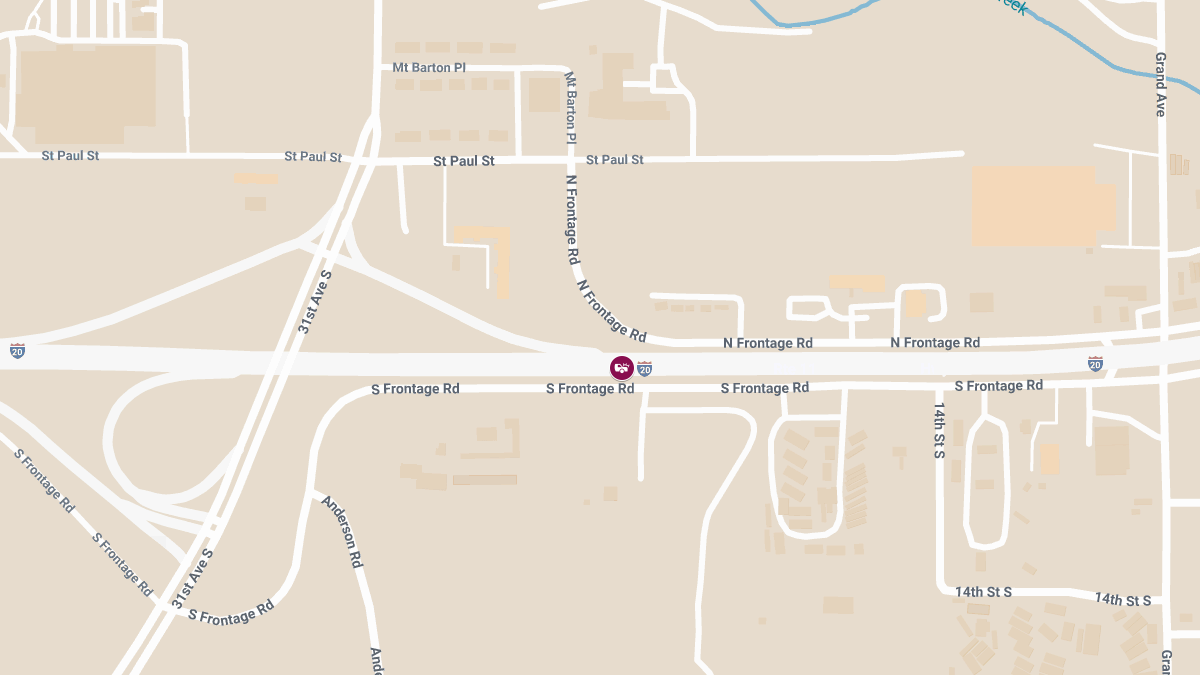 Accident with Injuries on I-20 WB Near Mile Marker 153