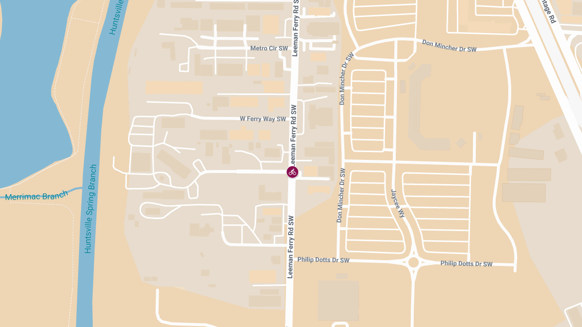 Bicyclist Injured in Vehicle Crash at Leeman Ferry Rd & Miller Ferry Way