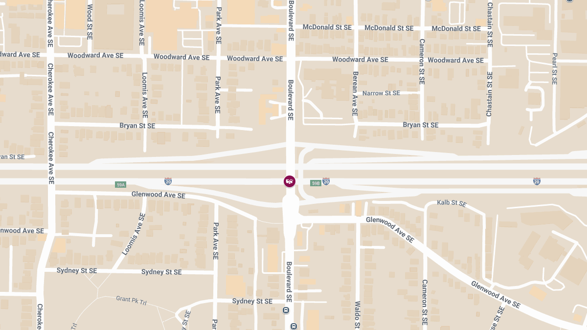 Car Accident With Injuries on I-20 E at Boulevard SE