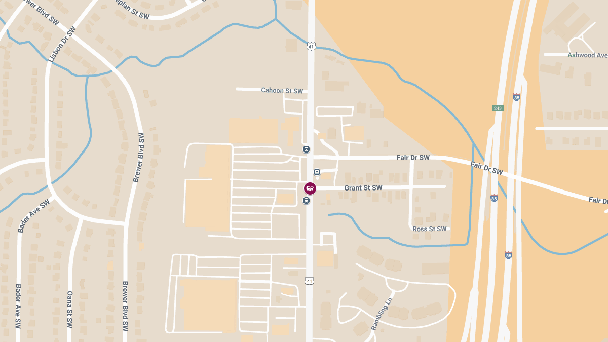 Car Crash With Injuries at Metropolitan Pkwy SW & Grant St SW