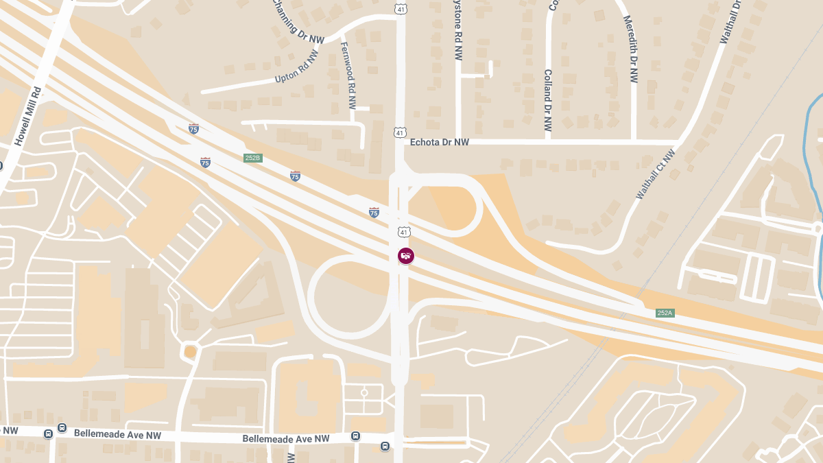 Collision With Injuries on I-75 S at Northside Dr NW