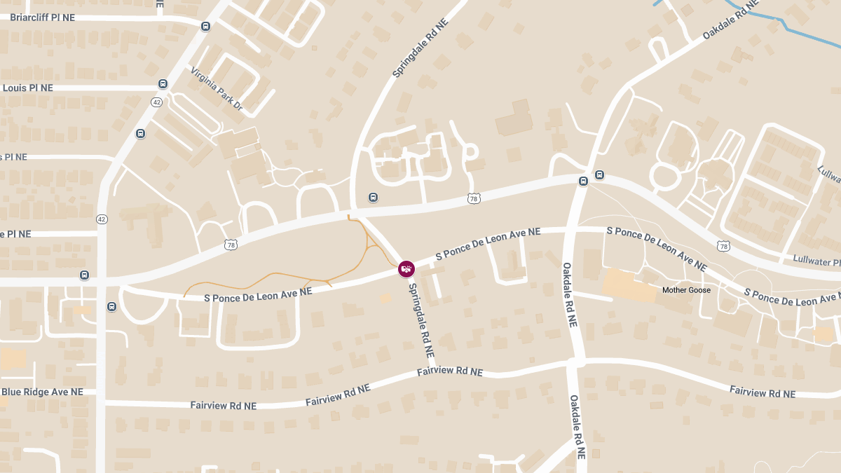 Crash With Injuries at Ponce de Leon Ave NE & Springdale Rd NE
