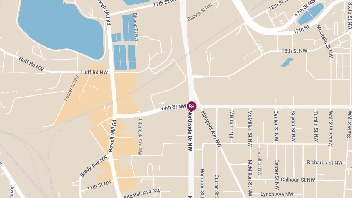 Crash with Injuries at 14th St NW & Northside Dr NW