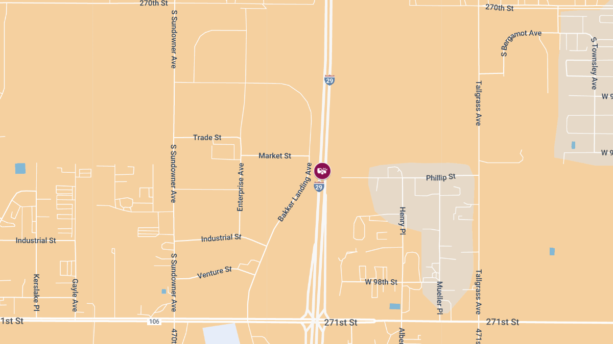 Injury Accident Reported on I-29 Southbound Between MM 73 and MM 71