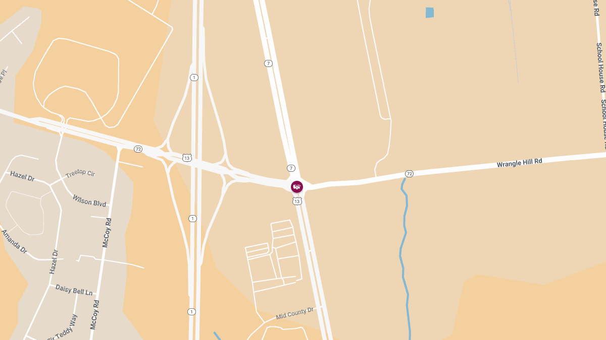 Injury Collision at Rt 72 and US-13