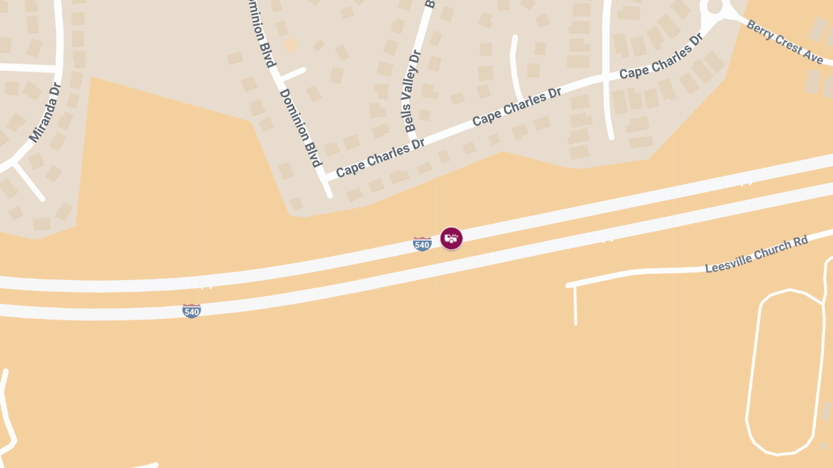 Injury Crash Reported on I-540 EB near MM 944