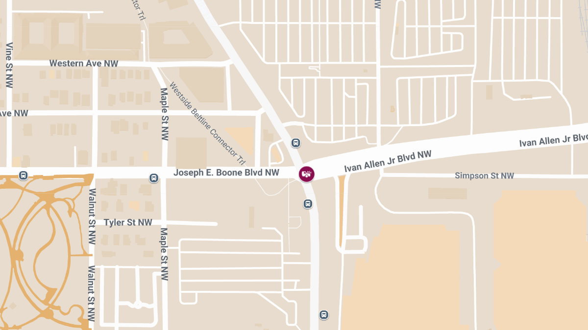 Injury Crash at Northside Dr NW & Ivan Allen Jr Blvd NW