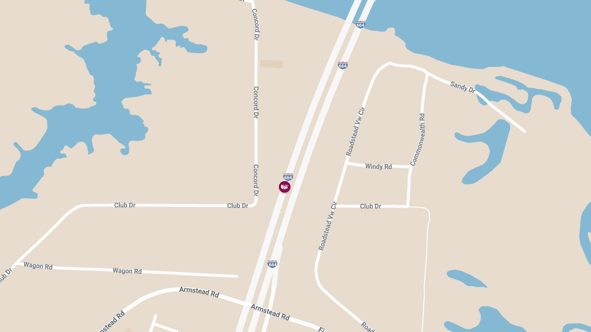 Injury Crash on I-664S at Monitor Merrimac Bridge Tunnel Causes Lane Closures