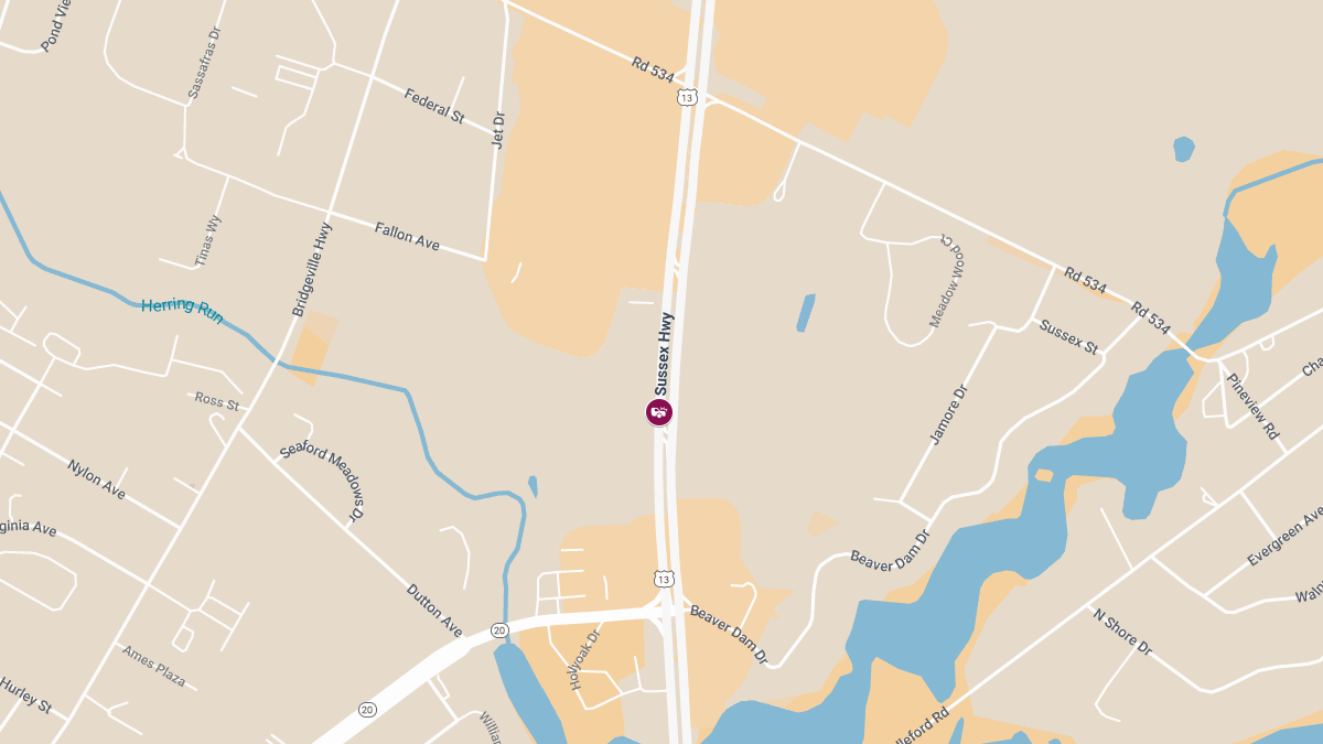 Injury Crash on Sussex Hwy in Seaford