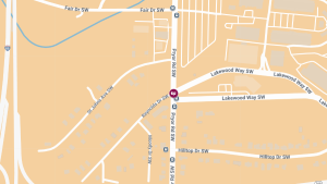 One Injured in Car Crash at Pryor Rd SW & Lakewood Way SW