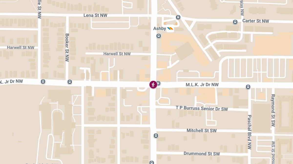 Pedestrian Crash at Joseph E Lowery Blvd SW & Martin Luther King Jr Dr SW Causes Injuries
