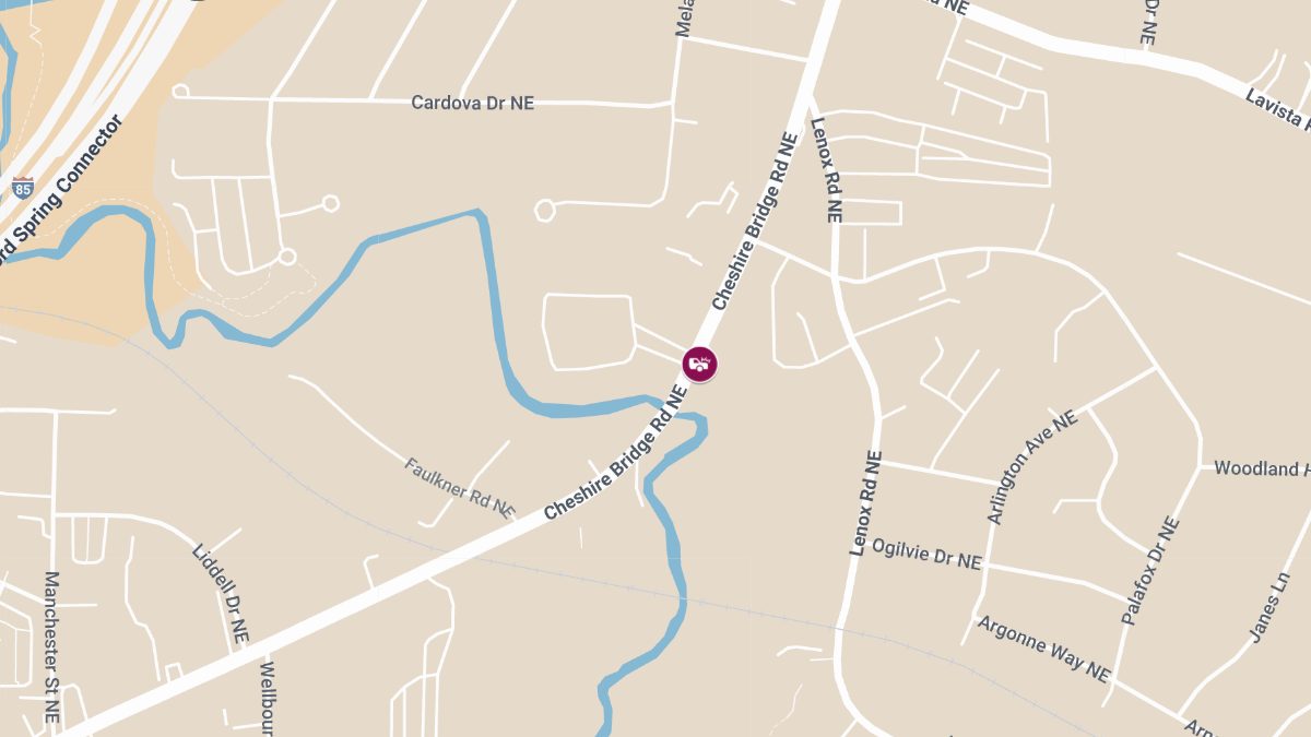 Traffic Accident With Injuries on Cheshire Bridge Rd NE