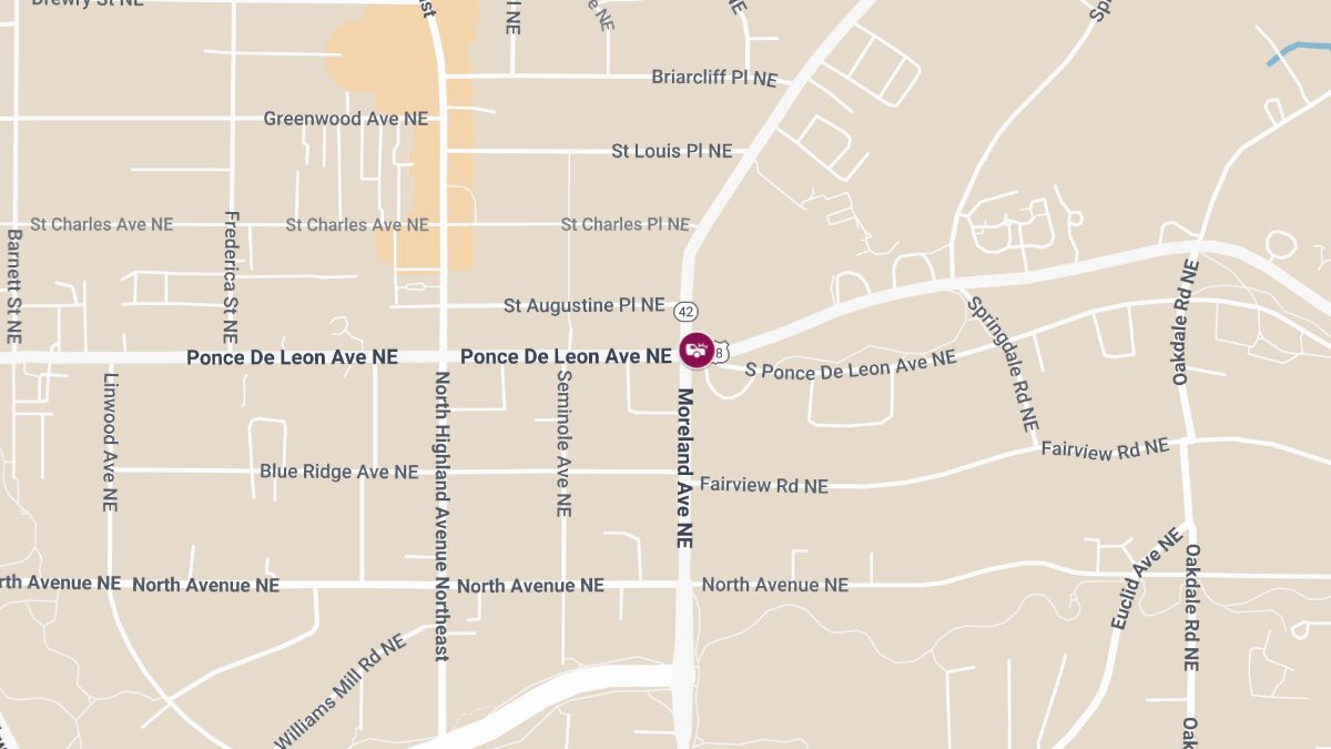 Traffic Accident with Injuries at Briarcliff Rd NE & Ponce de Leon Ave NE