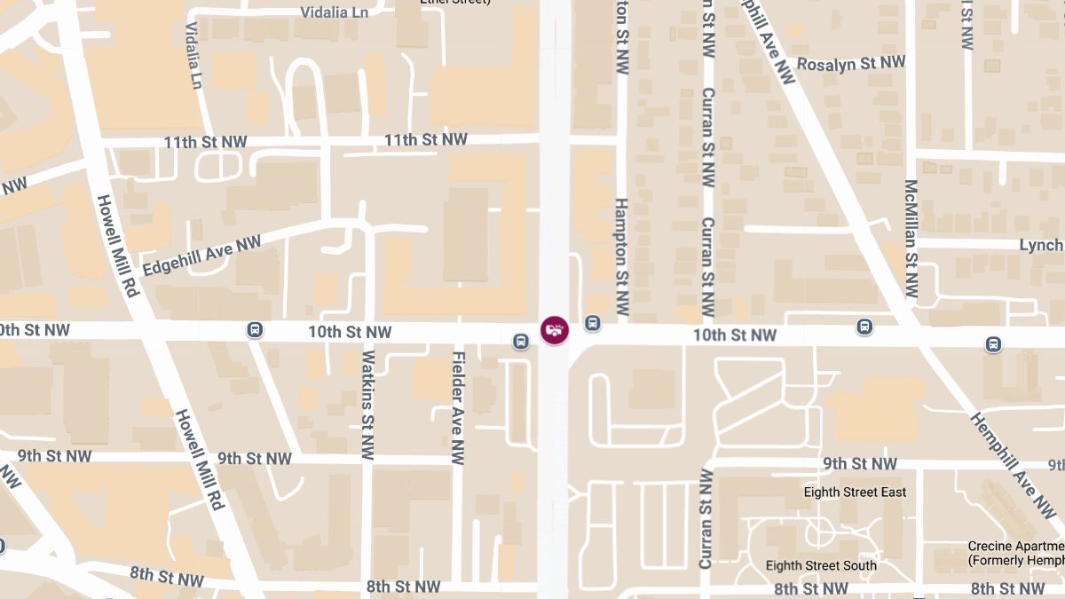 Traffic Accident with Injuries at Northside Dr NW & 10th St NW