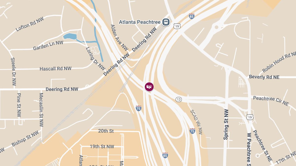 Traffic Collision With Injuries at I-75 N & I-20 W