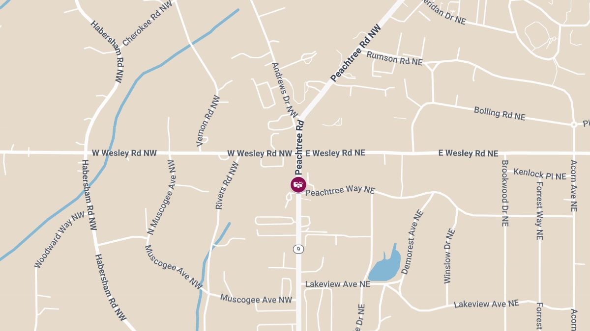 Two-Car Crash on Peachtree Rd NW Leads to Injuries