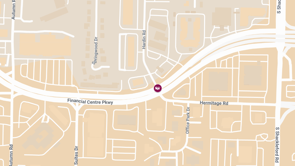 Vehicle Collision with Injuries at Financial Centre Pkwy & Hardin Rd
