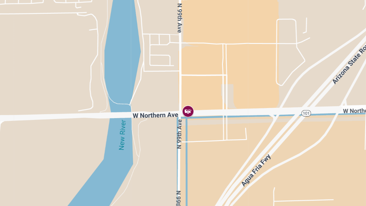 Car Crash with Injuries at N 99th Ave & W Northern Ave