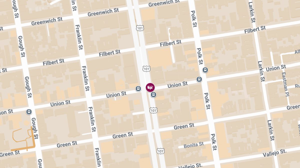 Collision at Van Ness Ave & Union St Causes Injuries
