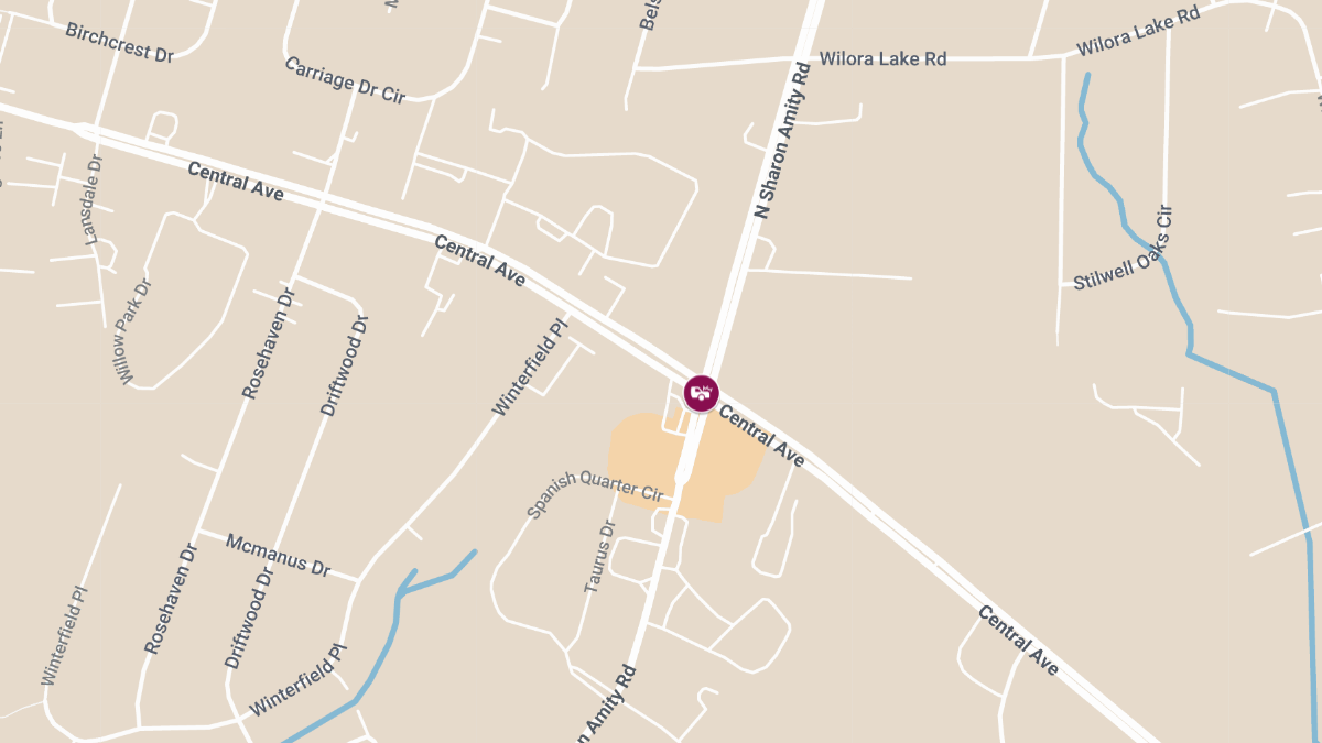 Collision with Injuries at Central Ave & N Sharon Amity Rd