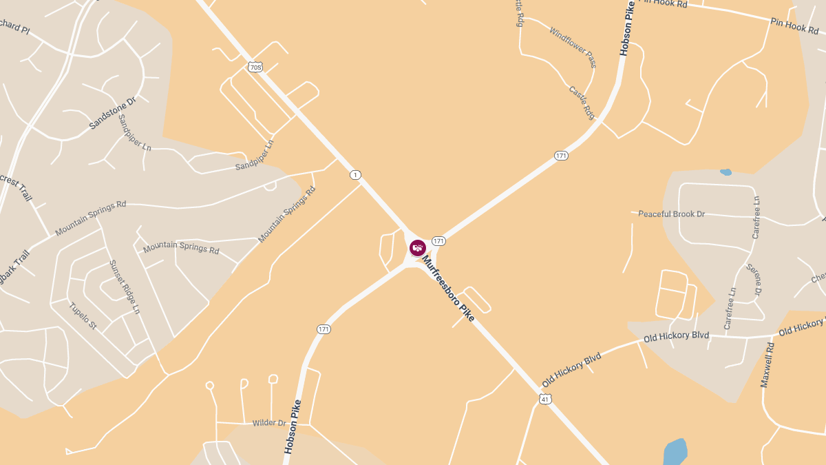 Collision with Injuries at Murfreesboro Pike & Hobson Pike