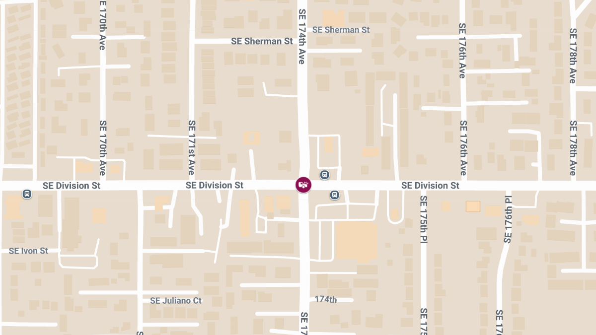 Collision with Injuries at SE 174th Ave & SE Division St