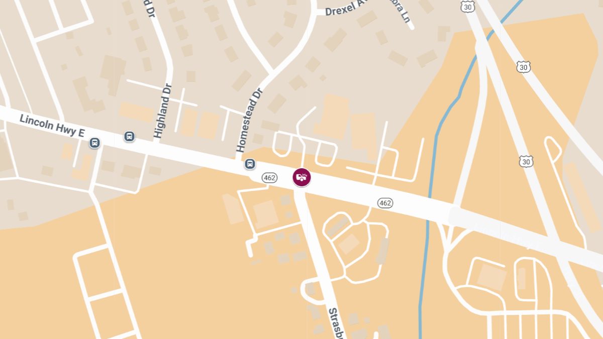 Collision with Injuries at Strasburg Pike and Lincoln Hwy E