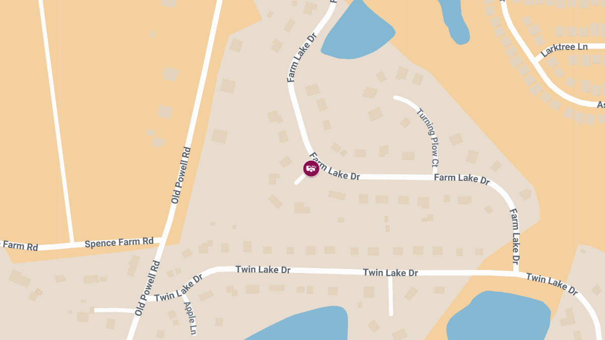 Crash With Injuries at Deep Water Ct & Farm Lake Dr