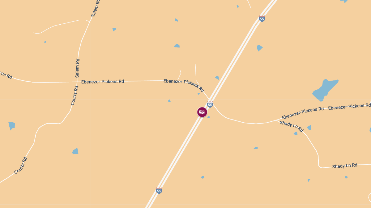 Crash With Injuries on I-55 SB Near MM 36.1