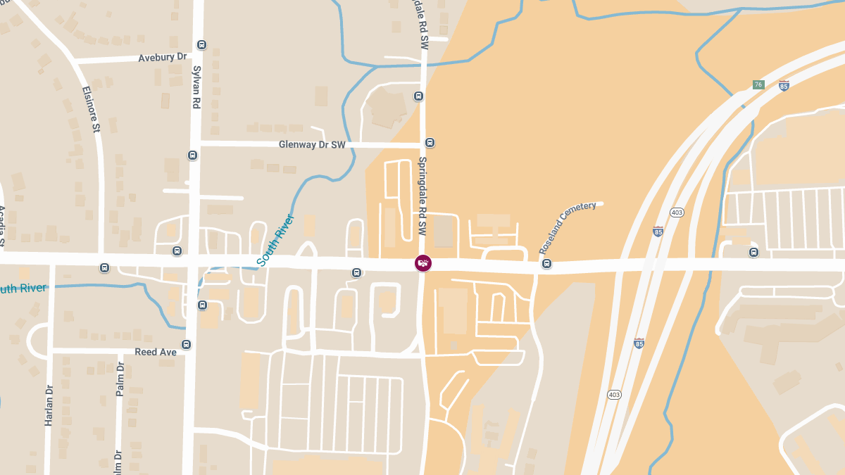 Crash at Cleveland Ave SW & Springdale Rd SW Causes Injuries