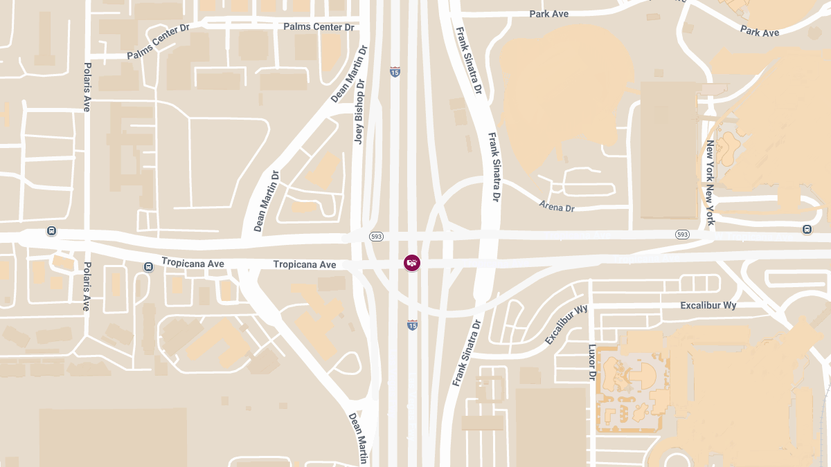 Crash on I-15 SB at Tropicana Ave Causes Injuries