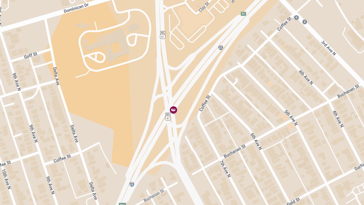 Crash on I-65 S Off-Ramp at Rosa L Parks Blvd Causes Injuries