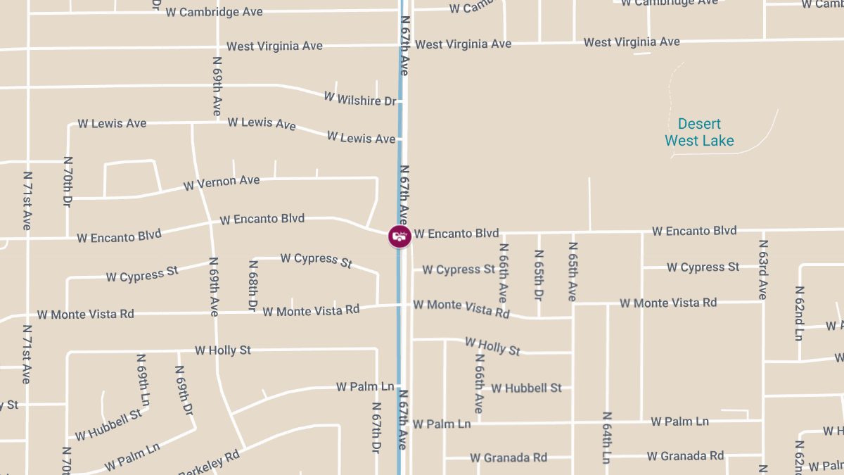 Crash with Injuries Reported at 67th Ave & Encanto Blvd