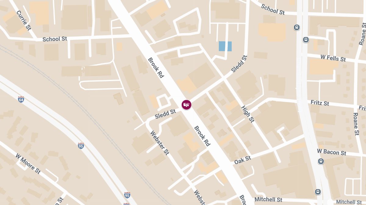 Crash with Injuries at Brook Rd and Sledd St Closes Intersection