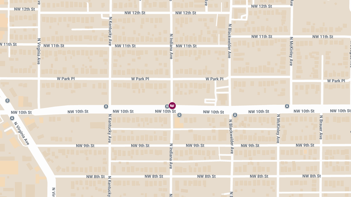 Crash with Injuries at NW 10th St & N Indiana Ave