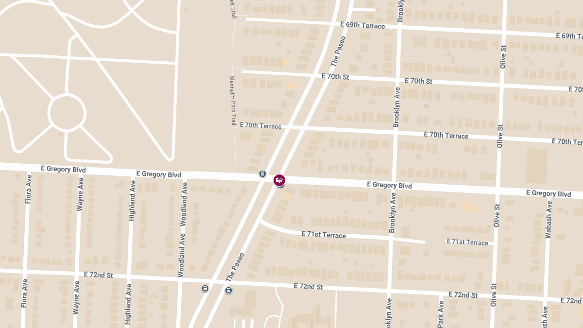 Crash with Injuries at The Paseo & E Gregory Blvd