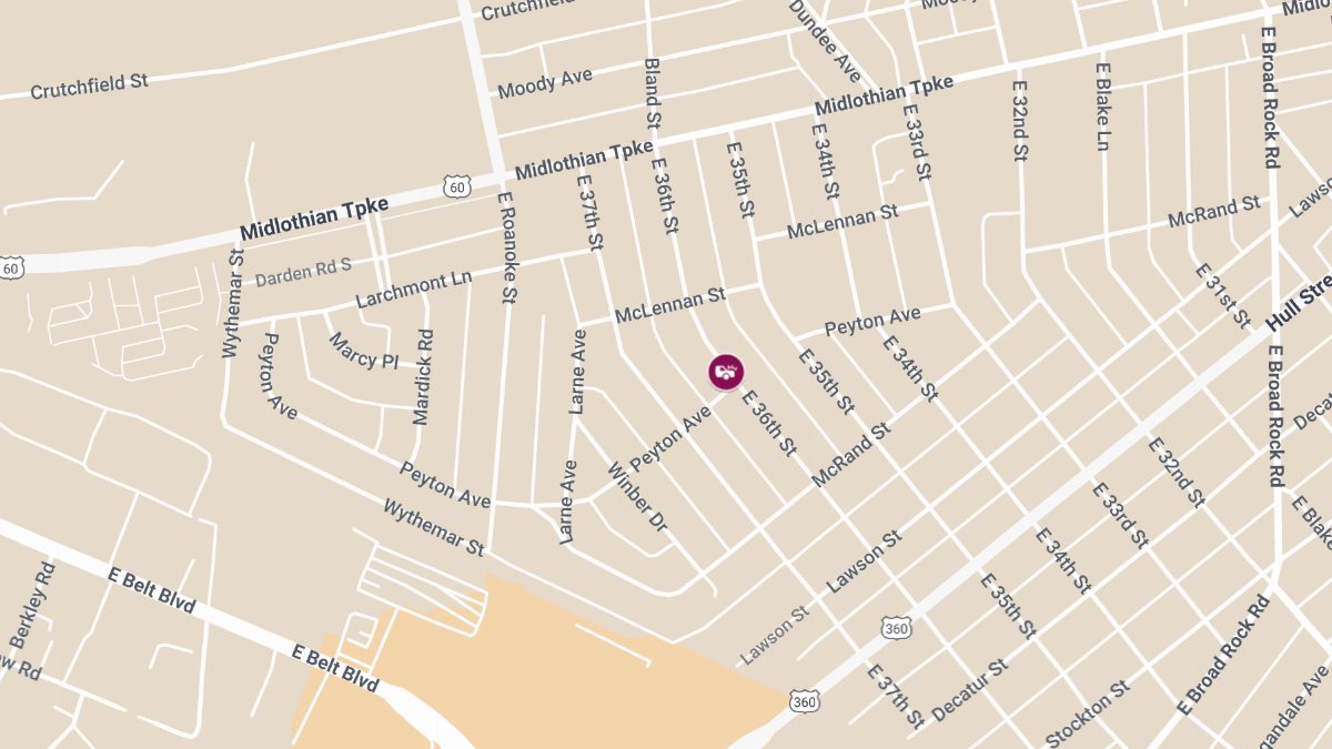 Crash with Injuries on E 36th St in South Richmond