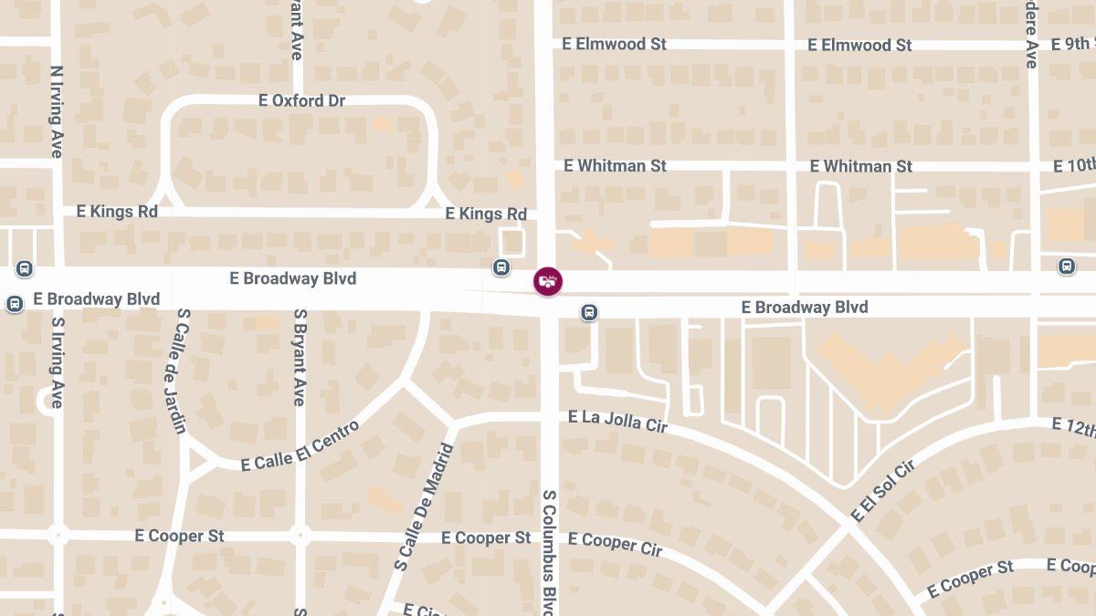 Crash with Possible Injuries at E Broadway Blvd & N Columbus Blvd