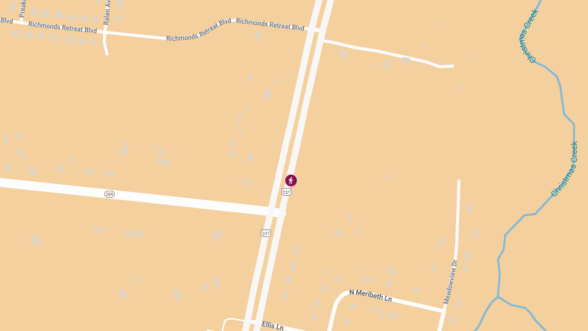 Fatal Pedestrian Crash on Hwy 231 S Between Richmond’s Retreat and Walnut Grove Rd