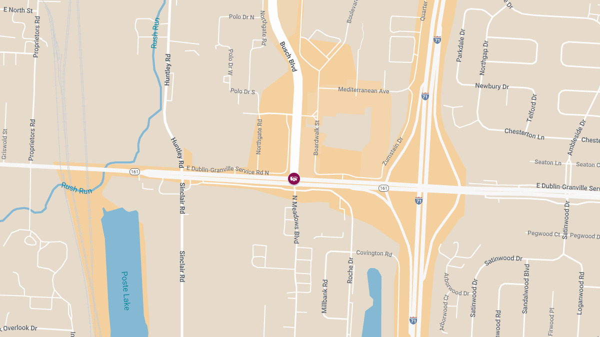 Hit-and-Run Crash with Injuries at OH-161 & Busch Blvd