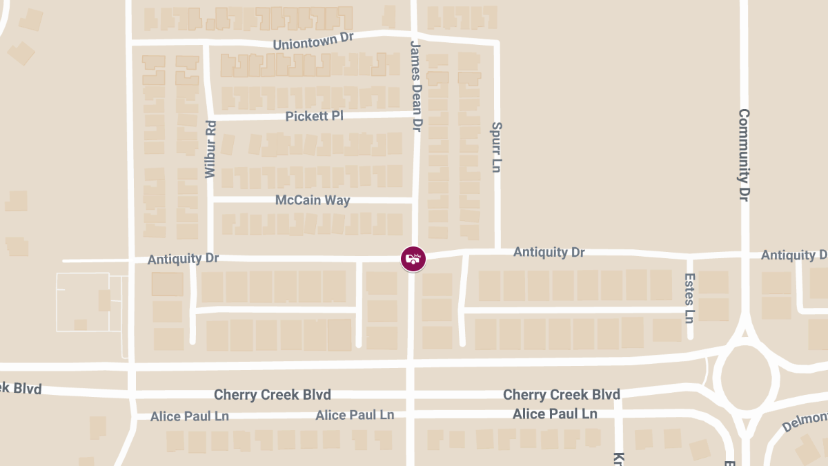 Injuries Reported in Crash at Antiquity Dr and James Dean Dr