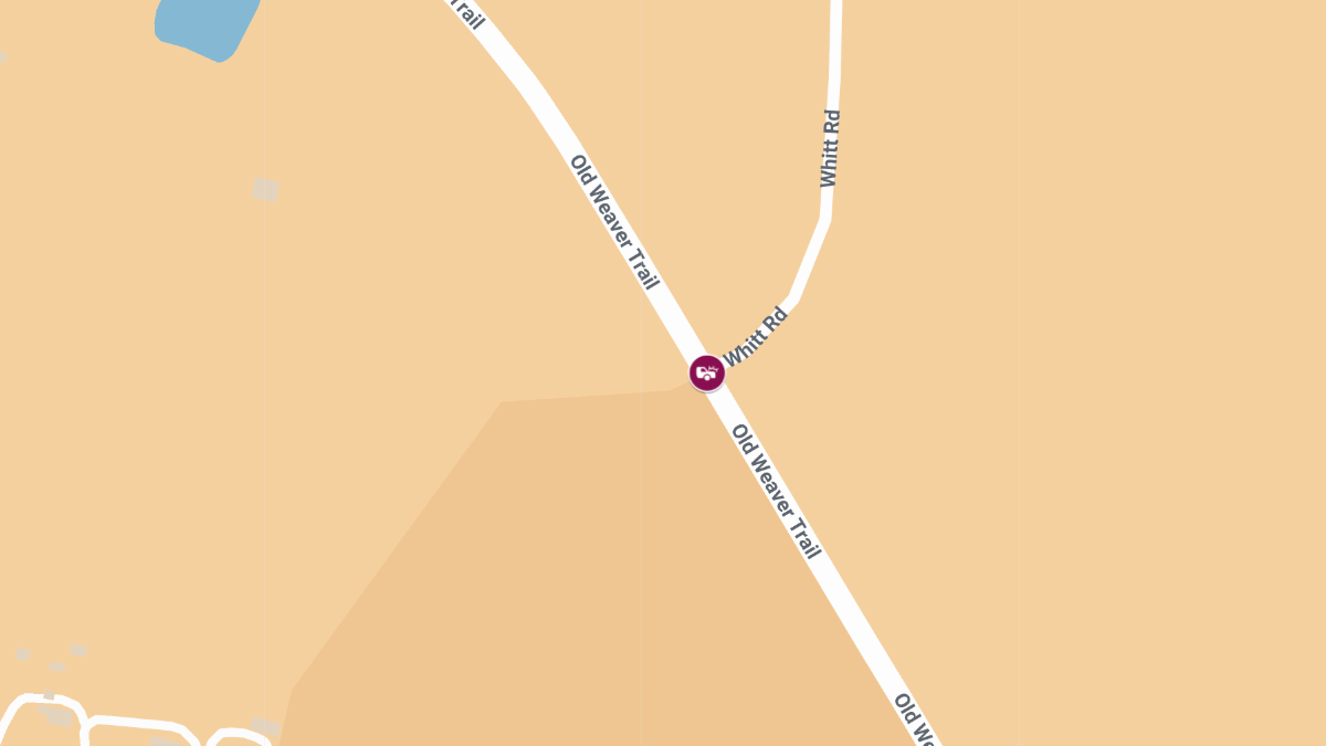 Injuries Reported in Crash at Old Weaver Trl & Whitt Rd